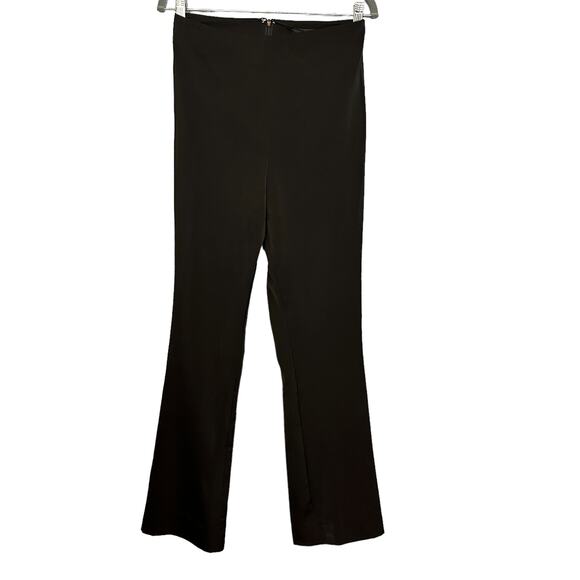 Michael Costello Black Flare Pants XS Satin Trouser Designer Revolve $188 NEW - Picture 5 of 7